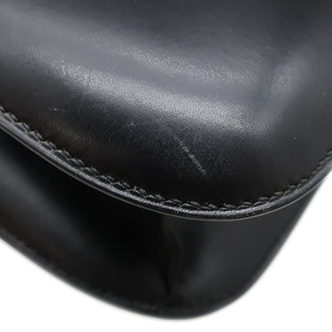 エルメス HERMES コンスタンス 24 ブラック ボックスカーフ ショルダーバッグ ゴールド金具 黒