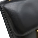 エルメス HERMES コンスタンス 24 ブラック ボックスカーフ ショルダーバッグ ゴールド金具 黒
