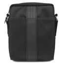 エルメス HERMES アカプルコ バンドリエールPM ブラック トワルシェブロン レザー ショルダーバッグ シルバー金具 黒