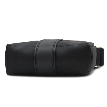 エルメス HERMES アカプルコ バンドリエールPM ブラック トワルシェブロン レザー ショルダーバッグ シルバー金具 黒