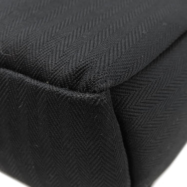 エルメス HERMES アカプルコ バンドリエールPM ブラック トワルシェブロン レザー ショルダーバッグ シルバー金具 黒