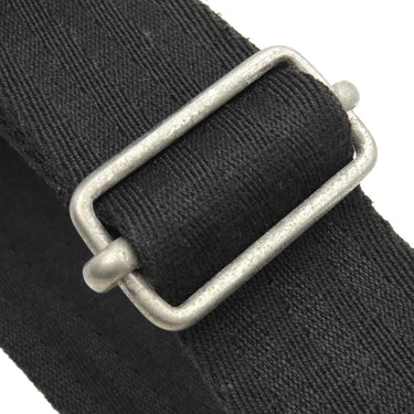 エルメス HERMES アカプルコ バンドリエールPM ブラック トワルシェブロン レザー ショルダーバッグ シルバー金具 黒