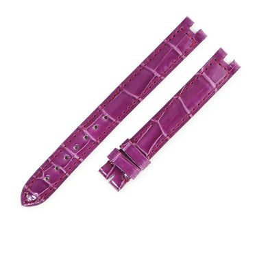 カルティエ Cartier 純正 パープル クロコダイル 腕時計パーツ 未使用 替え シャイニー クロコ ベルト バンド ストラップ 尾錠用 12ｍｍ パープル 紫