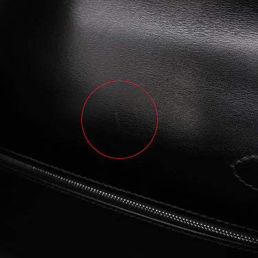 エルメス HERMES ケリー28 外縫い ブラック ボックスカーフ 2WAYバッグ シルバー金具 黒 ショルダー