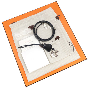 エルメス HERMES ケリー28 外縫い ブラック ボックスカーフ 2WAYバッグ シルバー金具 黒 ショルダー