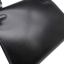 エルメス HERMES ケリー28 外縫い ブラック ボックスカーフ 2WAYバッグ シルバー金具 黒 ショルダー