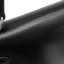 エルメス HERMES ケリー28 外縫い ブラック ボックスカーフ 2WAYバッグ シルバー金具 黒 ショルダー