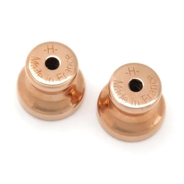 エルメス HERMES ポップアッシュ Hピアス ミニ マロングラッセ×ピンクゴールド GP エナメル ピアス ローズゴールド金具 H型 PG