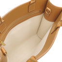 セリーヌ CELINE スモール バーティカル カバ ナチュラル×タン キャンバス レザー 2WAYバッグ ゴールド金具 ベージュ ブラウン トート ショルダー