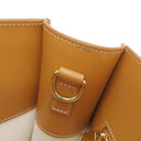セリーヌ CELINE スモール バーティカル カバ ナチュラル×タン キャンバス レザー 2WAYバッグ ゴールド金具 ベージュ ブラウン トート ショルダー