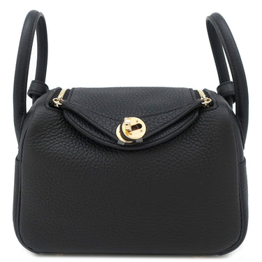 エルメス HERMES リンディ 2 ミニ 20 ブラック トリヨンクレマンス ショルダーバッグ ゴールド金具 新品 未使用 黒