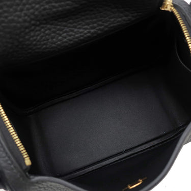 エルメス HERMES リンディ 2 ミニ 20 ブラック トリヨンクレマンス ショルダーバッグ ゴールド金具 新品 未使用 黒