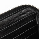 バレンシアガ BALENCIAGA ラウンドファスナー グラフィティ 510477 ブラック レザー 長財布 シルバー金具 黒