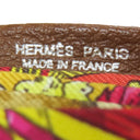 エルメス HERMES シルキーポップ イエロー×ピンク×マルチカラー シルク レザー トートバッグ シルバー金具 【LA DANSE DU CHEVAL MARWARI/マールワーリ馬のダンス】 折りたたみ