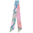 エルメス HERMES ツイリー ローズボンボン×カナード×ジョーヌフルオ シルク スカーフ 【THE THREE GRACES/三美神】