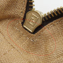 フェンディ FENDI ズッカ ミニ スパイバッグ 8BL078 ゴールド×ブラウン キャンバス レザー ハンドバッグ ゴールド金具 茶