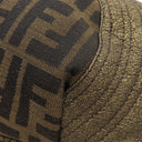 フェンディ FENDI ズッカ ミニ スパイバッグ 8BL078 ゴールド×ブラウン キャンバス レザー ハンドバッグ ゴールド金具 茶