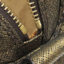 フェンディ FENDI ズッカ ミニ スパイバッグ 8BL078 ゴールド×ブラウン キャンバス レザー ハンドバッグ ゴールド金具 茶