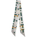 エルメス HERMES ツイリー グリ×カーキ×オークル シルク スカーフ 【BOLDUC AU CARRE/ボルデュック チェック】