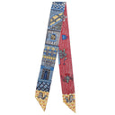 エルメス HERMES ツイリー ブルー×ベージュドレ×ブラウン シルク スカーフ 【SUPER SILK QUEST/スーパー シルク クエスト】