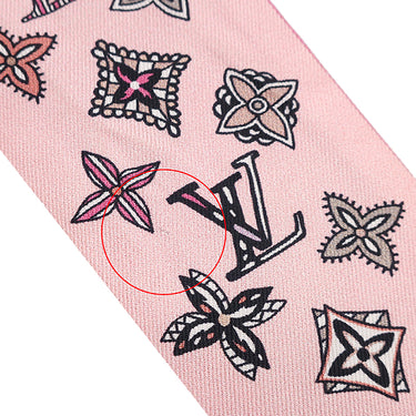 ルイヴィトン LOUIS VUITTON バンドー BB イノセンス スワン M71494 ピンク シルク スカーフ アヒル