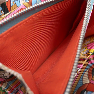 エルメス HERMES アザップ シルクイン コンパクト キャラメル エバーカラー コインケース シルバー金具 茶 ラウンドファスナー