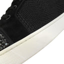 クリスチャンルブタン Christian Louboutin MIXKEOLOUIS FLAT ブラック キャンバス レザー 42 1/2 スニーカー ブラック金具 黒 スタッズ