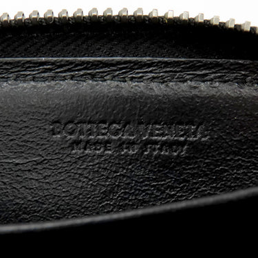 ボッテガヴェネタ BOTTEGA VENETA イントレチャート ファスナー付き コインパース 114075V001N1000 ブラック ラムスキン コインケース ガンメタル金具 黒