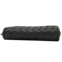 ボッテガヴェネタ BOTTEGA VENETA イントレチャート ファスナー付き コインパース 114075V001N1000 ブラック ラムスキン コインケース ガンメタル金具 黒