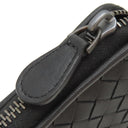 ボッテガヴェネタ BOTTEGA VENETA イントレチャート ファスナー付き コインパース 114075V001N1000 ブラック ラムスキン コインケース ガンメタル金具 黒