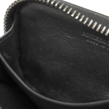 ボッテガヴェネタ BOTTEGA VENETA イントレチャート ファスナー付き コインパース 114075V001N1000 ブラック ラムスキン コインケース ガンメタル金具 黒