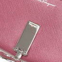 フェラガモ FERRAGAMO ガンチーニ 二つ折り長財布 224633 パープル レザー 長財布 シルバー金具 紫