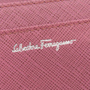 フェラガモ FERRAGAMO ガンチーニ 二つ折り長財布 224633 パープル レザー 長財布 シルバー金具 紫