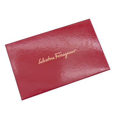 フェラガモ FERRAGAMO ガンチーニ 二つ折り長財布 224633 パープル レザー 長財布 シルバー金具 紫