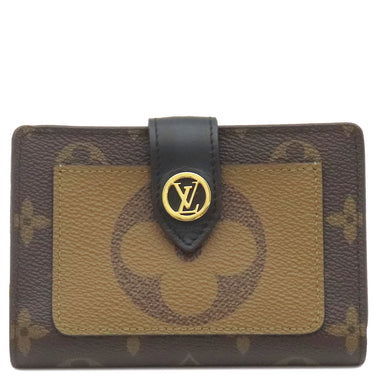 ルイヴィトン LOUIS VUITTON ポルトフォイユ ジュリエット M69432 モノグラム モノグラムキャンバス モノグラムリバースキャンバス 二つ折り財布 ゴールド金具 茶 LVサークル
