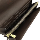 ルイヴィトン LOUIS VUITTON ポルトフォイユ サラ N61734 ダミエエベヌ ダミエキャンバス 長財布 ゴールド金具 茶 二つ折り