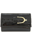 グッチ GUCCI マイクログッチシマ ホースビット 309759 ブラック パテントレザー キーケース ゴールド金具 黒 6連 6本