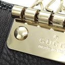 グッチ GUCCI マイクログッチシマ ホースビット 309759 ブラック パテントレザー キーケース ゴールド金具 黒 6連 6本