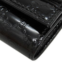 グッチ GUCCI マイクログッチシマ ホースビット 309759 ブラック パテントレザー キーケース ゴールド金具 黒 6連 6本