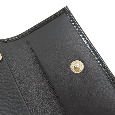 グッチ GUCCI マイクログッチシマ ホースビット 309759 ブラック パテントレザー キーケース ゴールド金具 黒 6連 6本