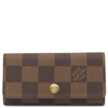 ルイヴィトン LOUIS VUITTON ミュルティクレ4 N62631 ダミエエベヌ ダミエキャンバス キーケース ゴールド金具 茶 ブラウン