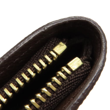 ルイヴィトン LOUIS VUITTON ポルトモネジップ N61728 ダミエエベヌ　 ダミエキャンバス 長財布 ゴールド金具 茶 ラウンドファスナー