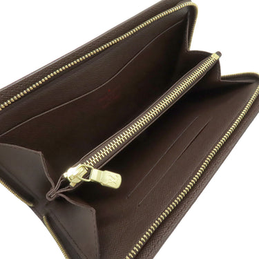 ルイヴィトン LOUIS VUITTON ポルトモネジップ N61728 ダミエエベヌ　 ダミエキャンバス 長財布 ゴールド金具 茶 ラウンドファスナー