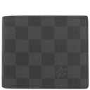 ルイヴィトン LOUIS VUITTON ポルトフォイユ マルコ NM N63336 ダミエグラフィット ダミエグラフィットキャンバス 二つ折り財布 シルバー金具 黒 グレー