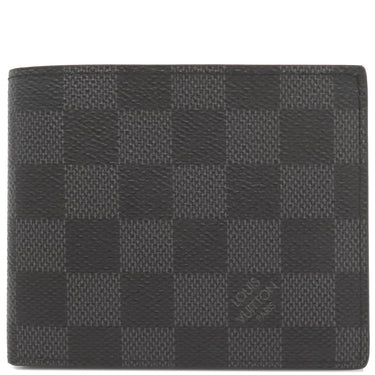ルイヴィトン LOUIS VUITTON ポルトフォイユ マルコ NM N63336 ダミエグラフィット ダミエグラフィットキャンバス 二つ折り財布 シルバー金具 黒 グレー