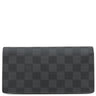 ルイヴィトン LOUIS VUITTON ポルトフォイユ ブラザ N62665 ダミエグラフィット ダミエグラフィットキャンバス 長財布 シルバー金具 黒 グレー