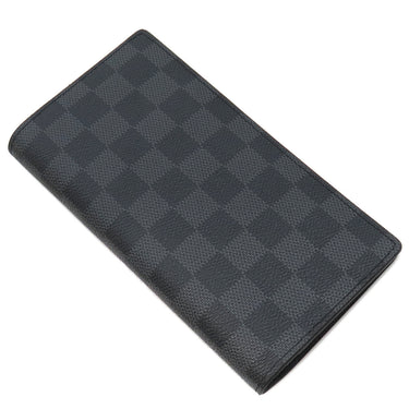 ルイヴィトン LOUIS VUITTON ポルトフォイユ ブラザ N62665 ダミエグラフィット ダミエグラフィットキャンバス 長財布 シルバー金具 黒 グレー