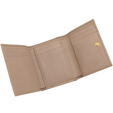 グッチ GUCCI プチマーモント コンパクトウォレット 474746 ベージュ レザー 三つ折り財布 ゴールド金具