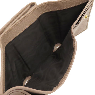 グッチ GUCCI プチマーモント コンパクトウォレット 474746 ベージュ レザー 三つ折り財布 ゴールド金具