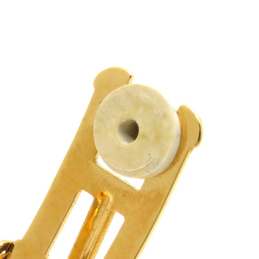 エルメス HERMES エマイユ ネイビーXゴールド GP 七宝焼き イヤリング 七宝